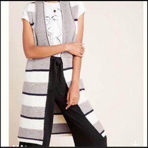 Anthropologie Striped Sweater Vest